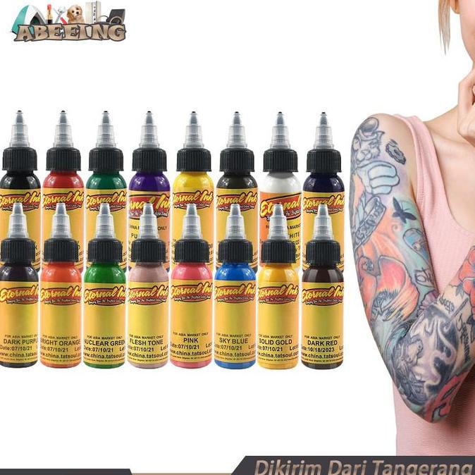 CIEN 16 Warna Tinta Tato Permanen Tato Tinta Set Tattoo Ink Set