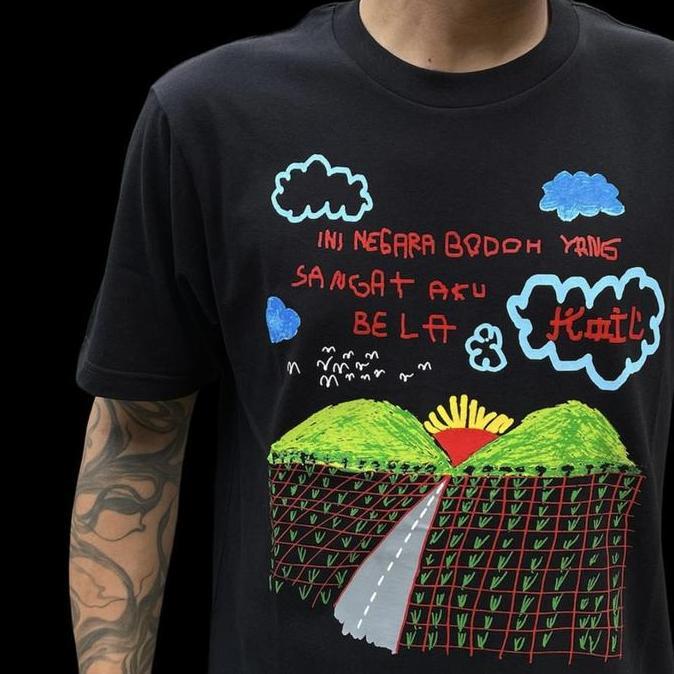 Riore- Koil Negabod Negablack Merchandise Band Combed Hitam Kaos Panjang Sablon Distro Pria Baju T-S