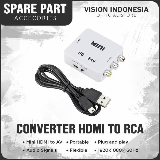CONVERTER HDMI TO RCA /HDMI TO AV VIDEO RCA Support CCTV