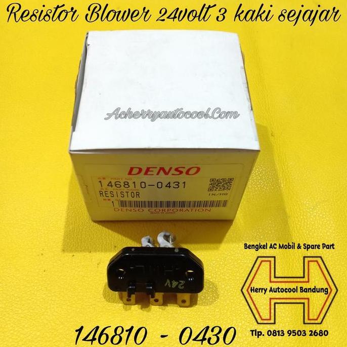 ,,,,,,,] Werstan - Resistor Blower 3 Kaki Sejajar Ac Mobil 24 Volt Denso