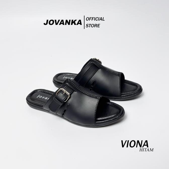 Shoes- Jovanka Viona - Sandal Flat Nita Sepatu Mules Kekinian Pijakan Empuk Shoes Sendal