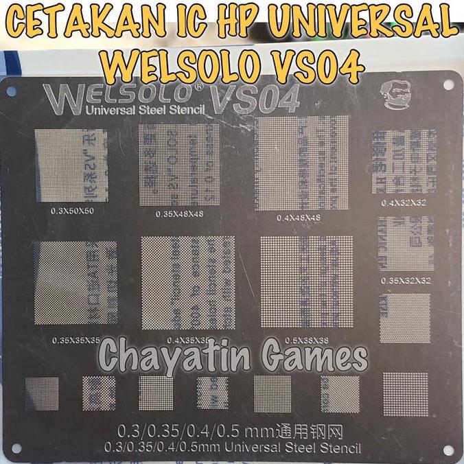7kadachici - cetakan ic hp ponsel universal welsolo - plat cetakan ic hp universal