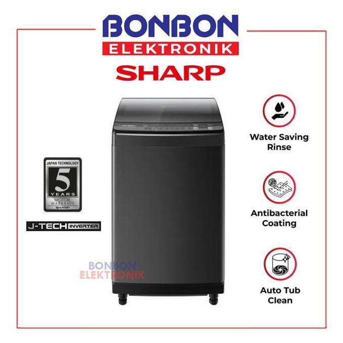 Sharp Mesin Cuci 1 Tabung 8.5KG ES-M8500XT-SA / ESM 8500 XTSA / 8500XT