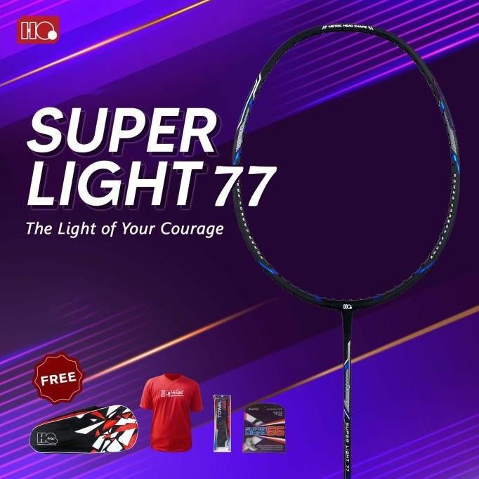Hi-Qua Raket Badminton Bulutangkis Super Light 32lbs Free Tas, Senar, Grip & Kaos