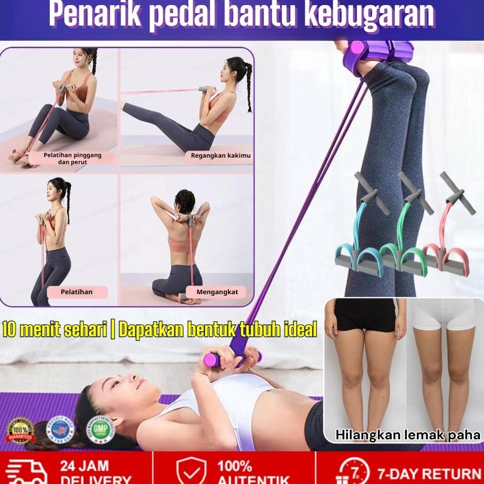 Latihan MudahAlat Bantu Fitness/Asisten Sit-Up/Penarik Pedal Multifungsi/Tali Tarik Pedal Yoga/Perut