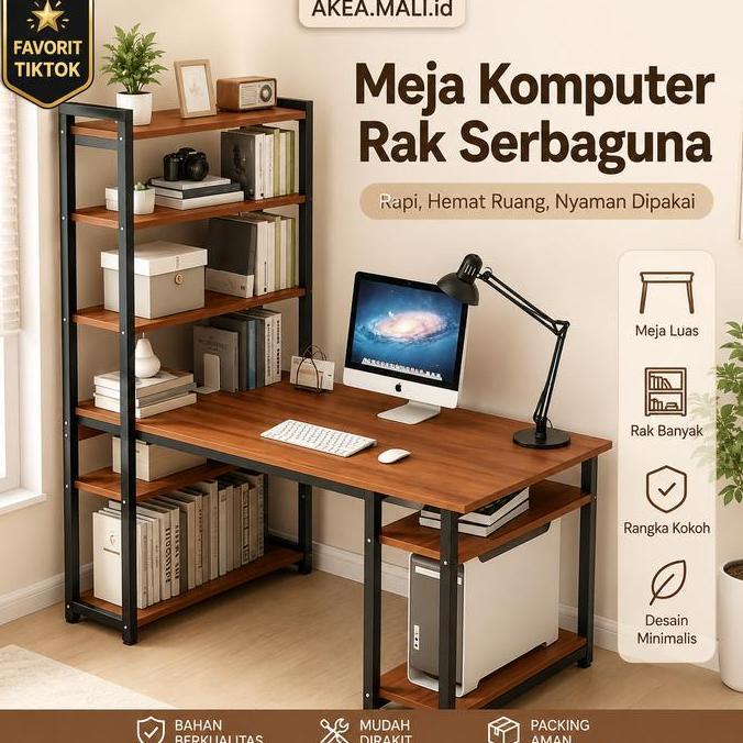 HARGA TERBAIK - Promo Super 50-60% Diskon BesarAK-Meja Belajar Minimalis 120x50CM - Meja Komputer Se