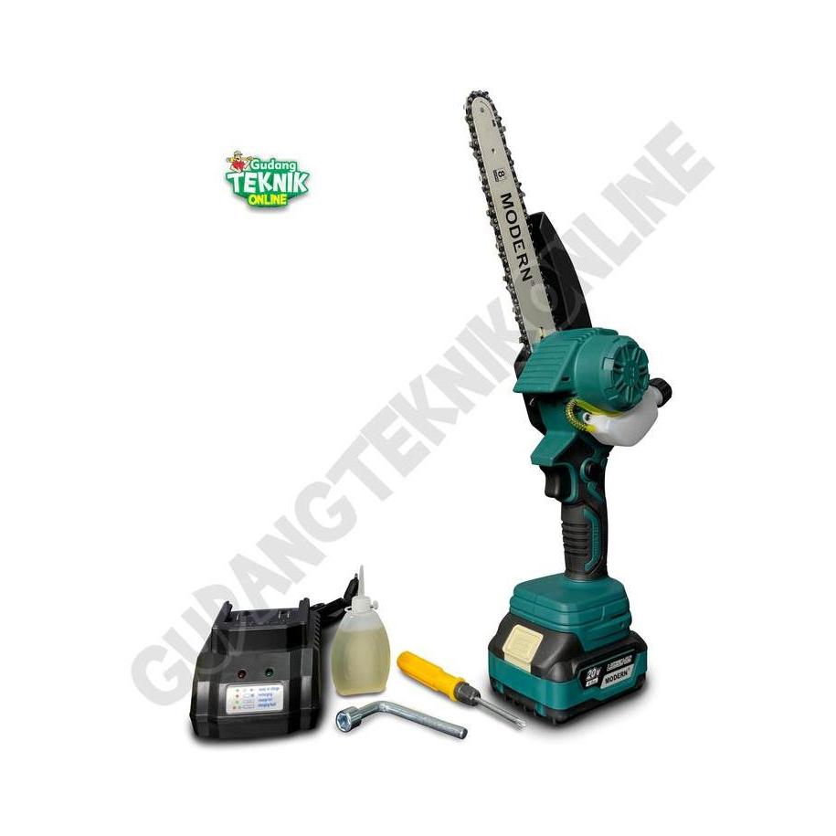 Terlaris Modern M58 / Mini Cordless Chainsaw Modern M 58 Gergaji Rantai Baterai - Chain Saw Modern M