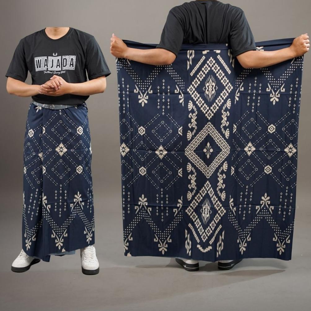 PROMO Sarung Batik Motif palekat || Sarung Santri Bahan Halus Warna Hitam Putih || Sarung Pria Dewas