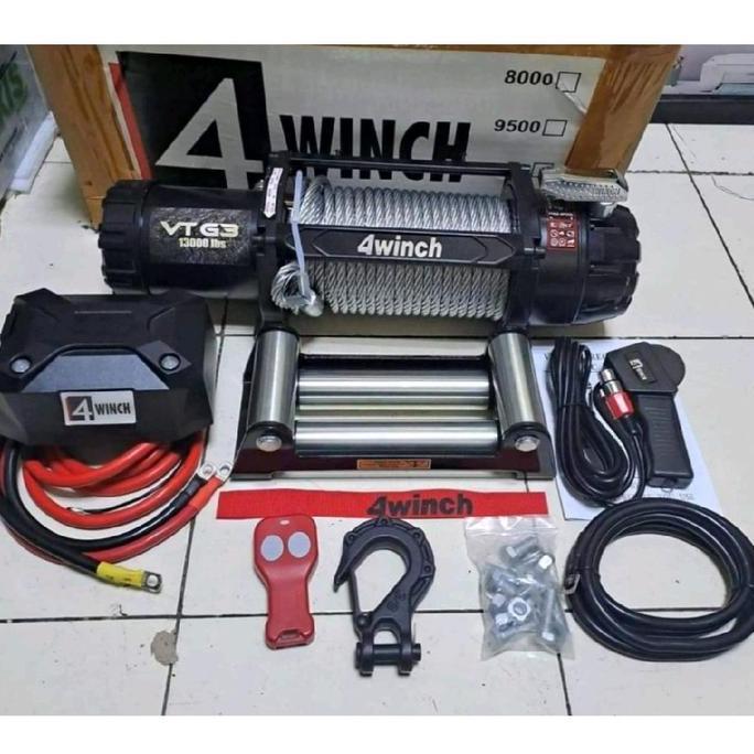 winch 4winch 13lbs kapasitas 6ton baja sling