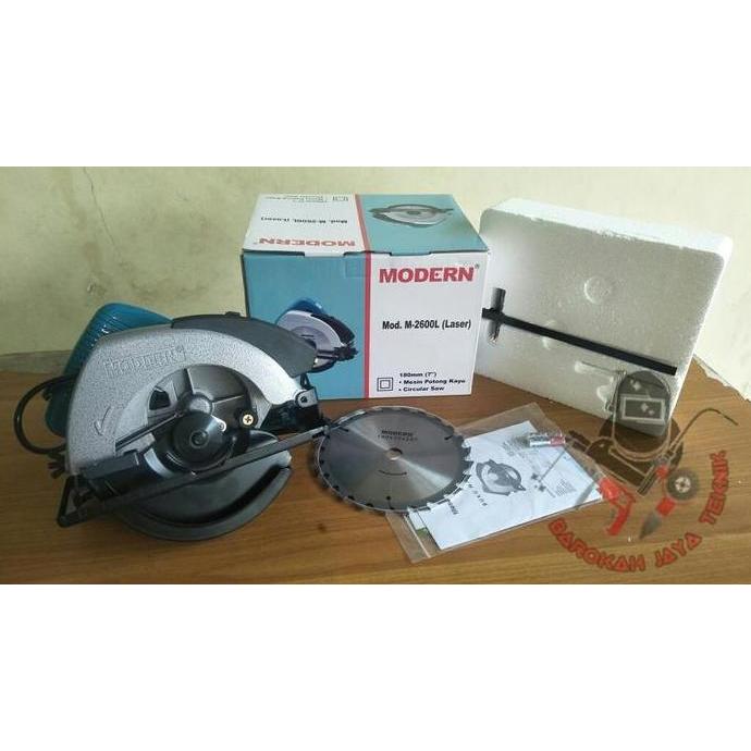 Terlaris Mesin Gergaji Kayu / Circular Saw "700Watt" + Laser Modern M-2600 L