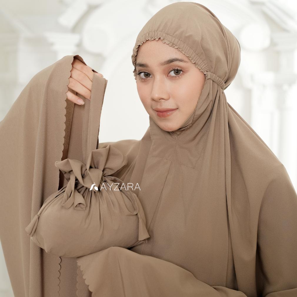 BESTPROMO AYZARA - Mukena Dewasa Lite Polos Ataya Series