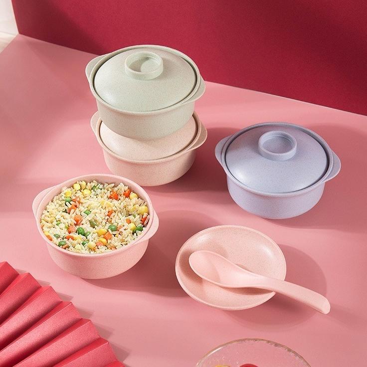 MANGKUK CALISTA SAKURA / MANGKOK MIE RAMEN FREE TUTUP / Mangkuk plastik + Tutup 2in1 Mangkuk Sup Plu
