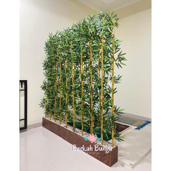 Partisi Bambu T 170cm ~ Artificial Penyekat Pembatas Ruangan Rumah~penyekat ruangan bambu