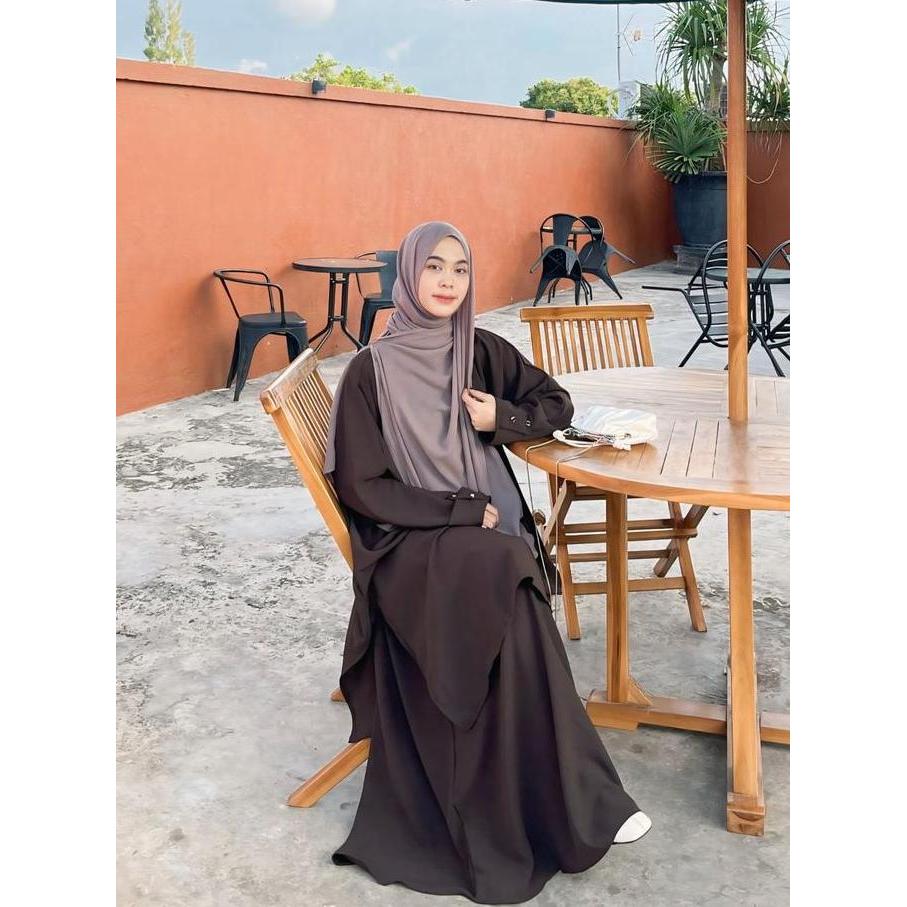 Ufaira Collection~X.NURUL FITRIA Almeera Setelan Terbaru~ Bahan Shabrina Anti UV one set Muslimah st