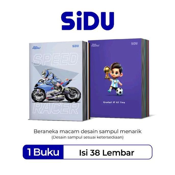 New- (Promo)10 Pcs Buku Tulis Sidu 58 Dan 38 Lembar Buku Tulis  Notebook Paper Stationery Perlengkap
