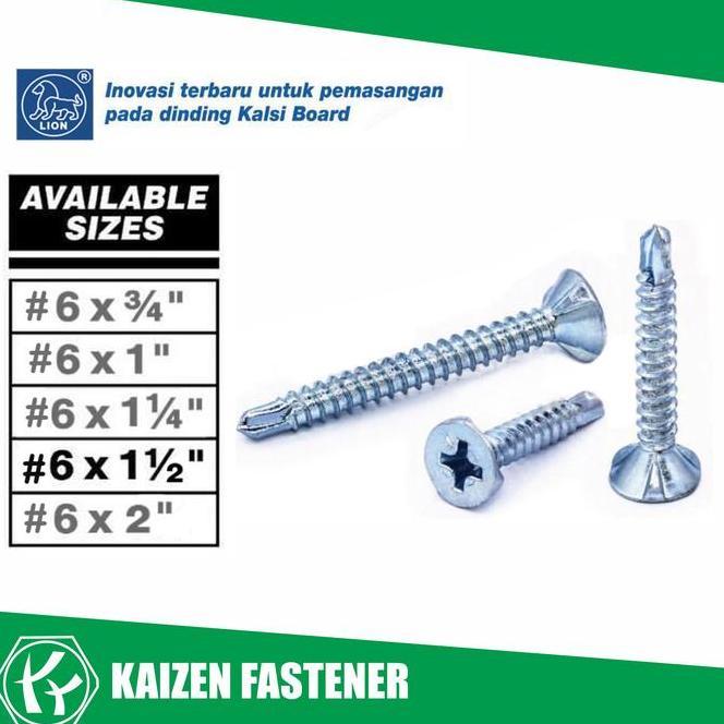 6X15 Sekrup Grc Sds Kalsiboard Calci Screw 4Cm