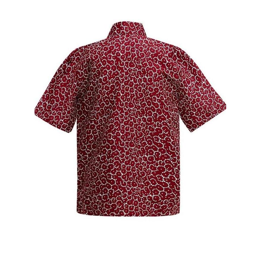 Arjuna Weda Hem Batik Anak Motif Pola Gunungan Bahan Katun Lengan Pendek Kantong Depan