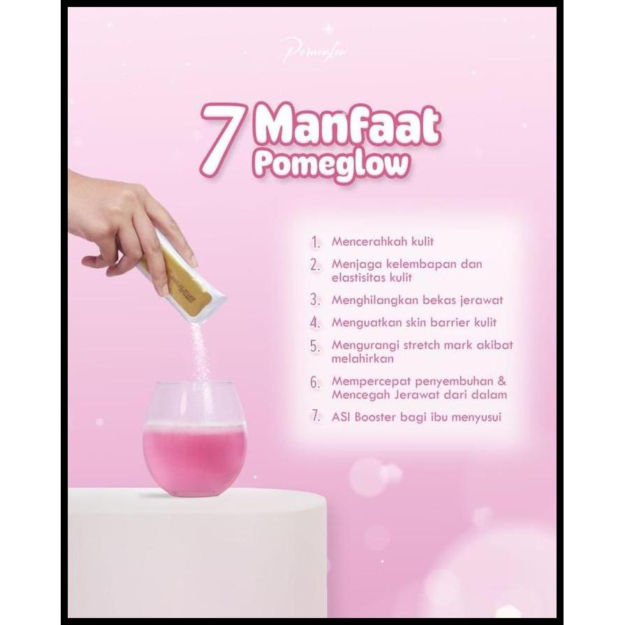Pomeglow Collagen Drink Ori Bpom Aman Untuk Bumil Busui 15 Sachet Promo