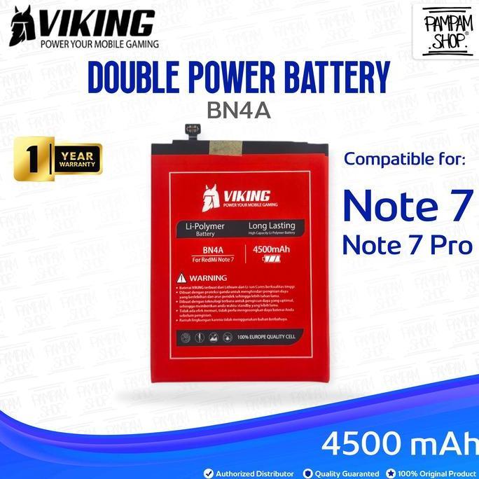 VIKING Baterai Double Power Compatible for Redmi Note 7 Pro BN4A Batre Batrai Battery