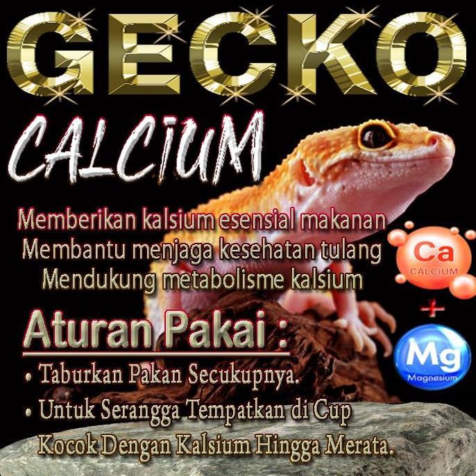 GECKO CALCUM NON D3 KALSIUM BUBUK CALSIUM POWDER OBAT MBD TOKEK LEOPARD GEKO AFT CRESTED WHELEERI GE