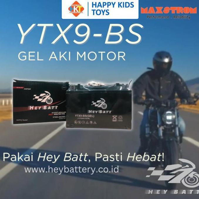 AKI MAXSTROM AKI GEL AKI MOTOR HEYBATT YTX9-BS GEL ASLI