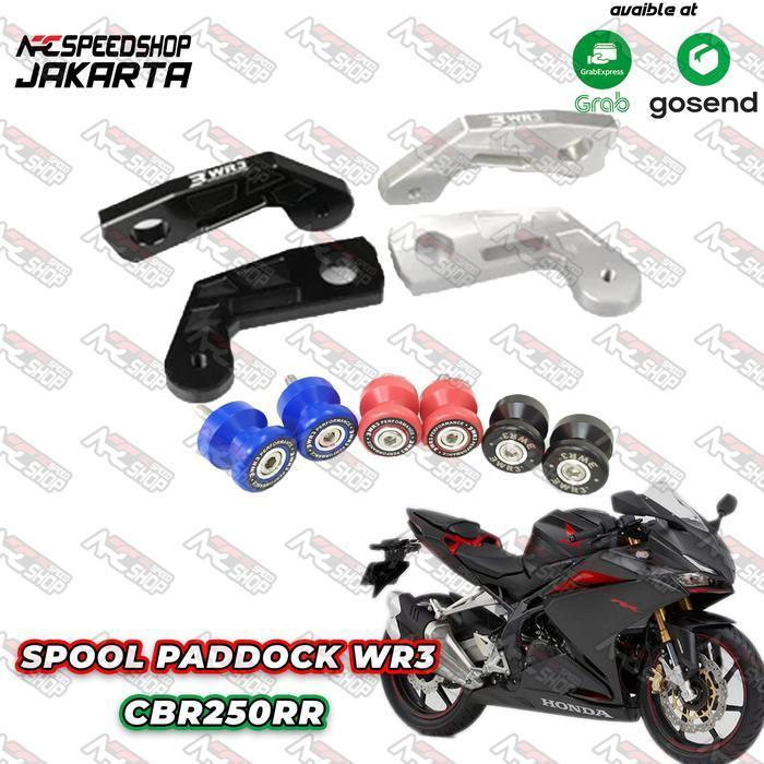 STANDART MOTOR PADDOCK BELAKANG ALPHA PROJECT ONE TYPE + SPOOL PADDOCK CBR250RR ORIGINAL DAN TERPERC