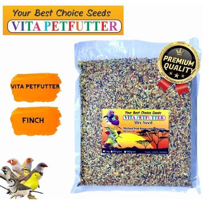 Vita Pet'S Premium Finch Food 500 Gr Makanan Burung Finch Emprit