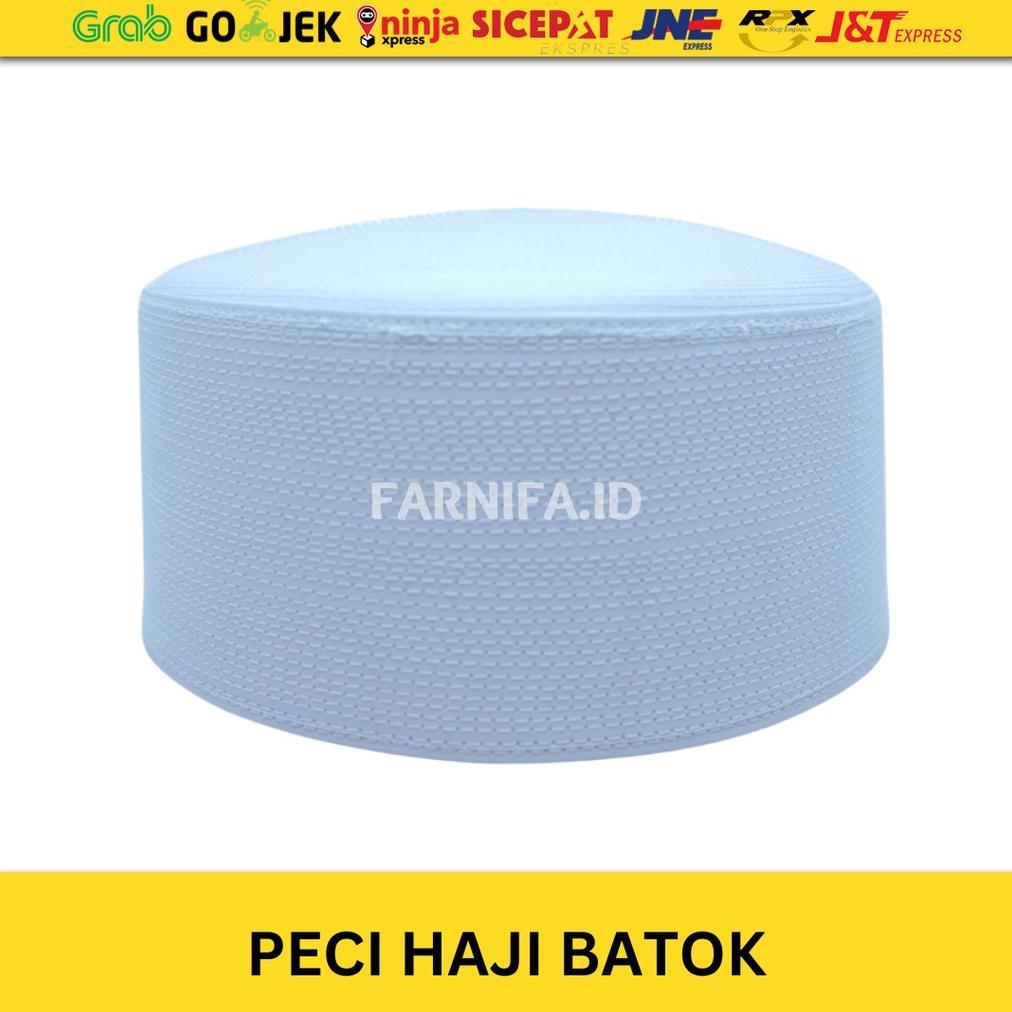 Promo Grosir (10 Pcs) Peci Kopiah Songkok Haji Batok Putih Polos Ukuran Anak Hingga Dewasa Peci Bato