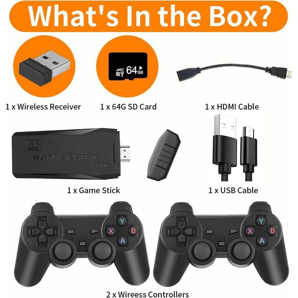 Gamestick Wireless 4K Gamepad Hdmi Tv Video Games Lite 128Gb -Gamepad Wireless Game Stick - Gamepad 