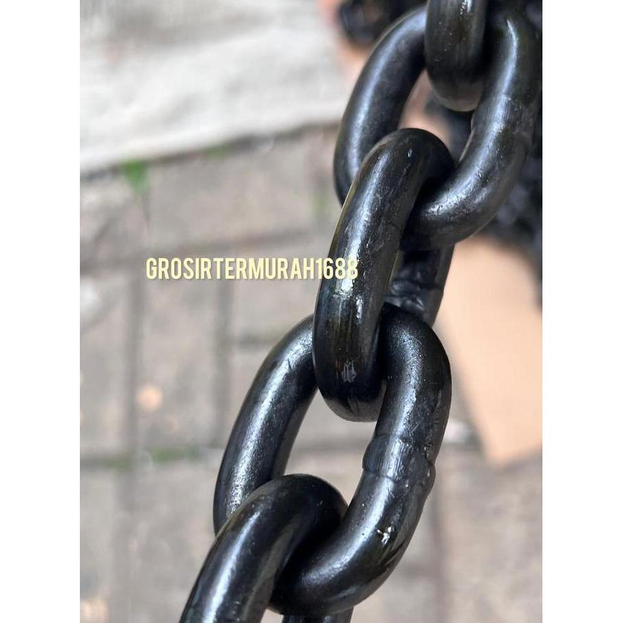 Rantai Baja G80 10mm / Chain Block 10mm / Rantai Baja HItam 10mm