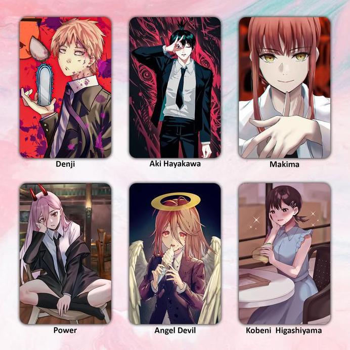 Photocard Foto Anime Jepang Chainsaw Man Photo Karakter