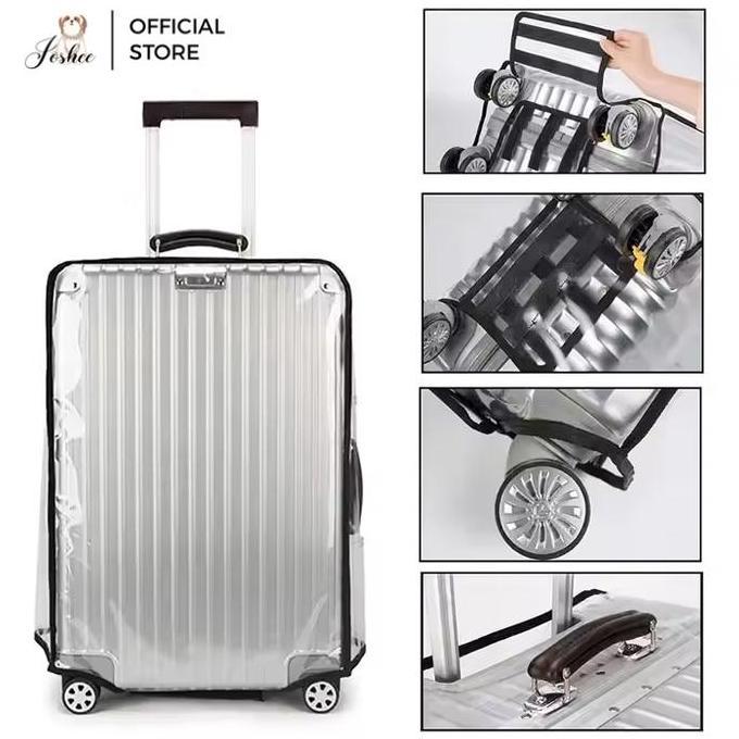 Vacanza- Joshee Sarung Koper Luggage Cover Pelindung Bahan Pvc Transparant Tebal Mika Koper