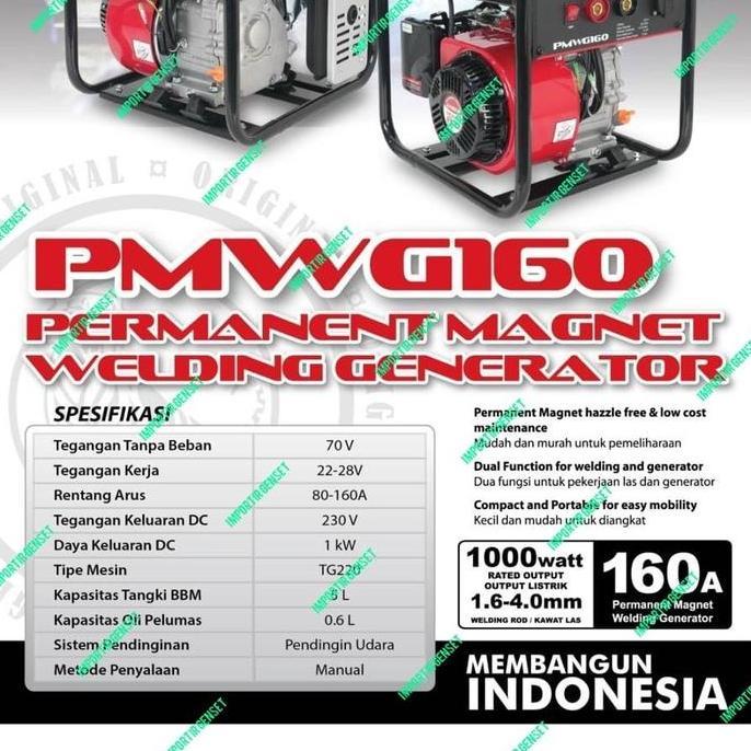 Genset Las Bensin 160 Ampere Tiger