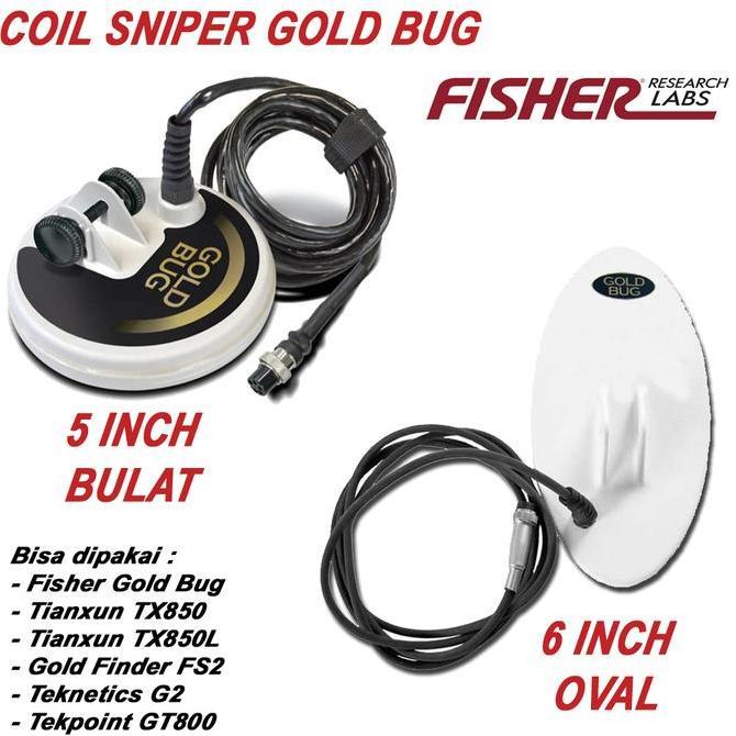 Gold Bug Koil 5" 5 Coil 6" 6 inch Metal Detector Detektor Logam Emas Bukan fs2 gold finder
