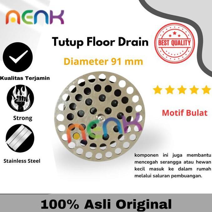 Tutup Floor Drain/Tutup FD Stainless Steel Motif Bulat