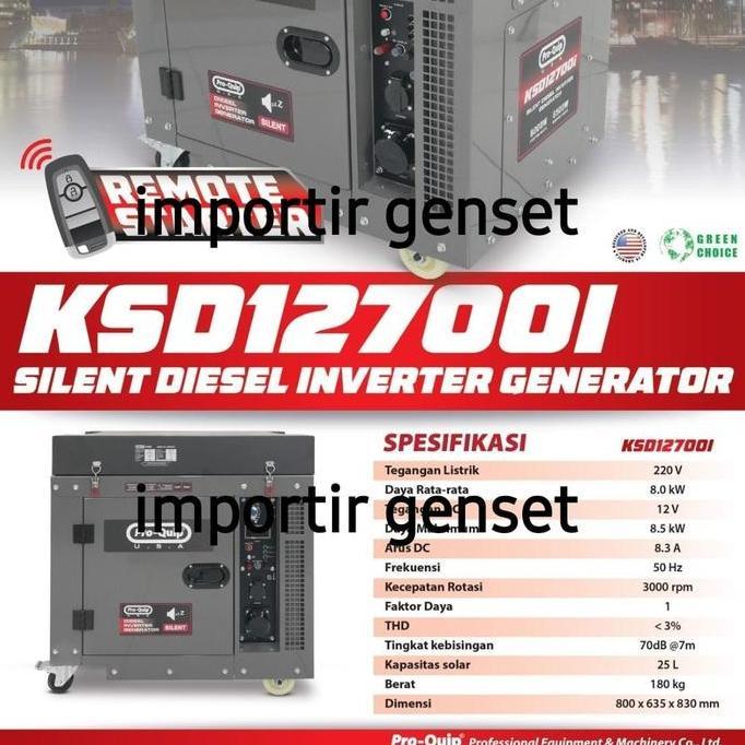 Genset Inverter 10 Kva Silent Diesel
