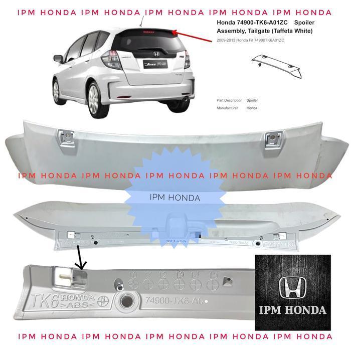 74900-TK6-A01ZY SPOILER ASSY,T/GATE Original Spoiler Wing Atas Bagasi Belakang Modulo Epoxy No Color