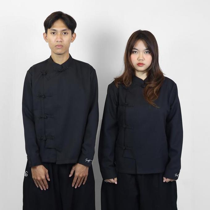 Geld Importaint -Cheongsam Longshirt | Kemeja Cheongsam Polos Pria Dan Wanita