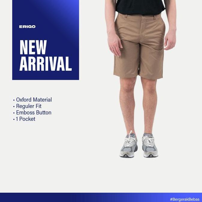 Erigo Chino Short Flexi Fit Neddy Sand - Celana Pendek Chino Unisex