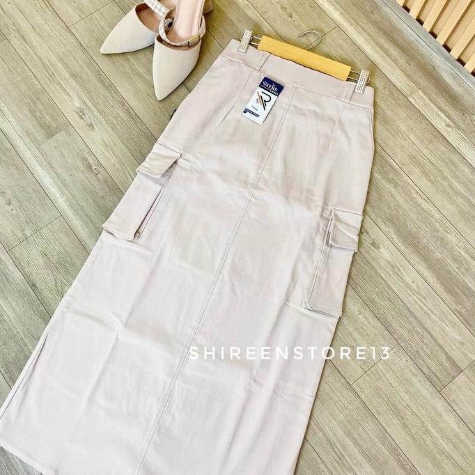 New- Carra Cargo Skirt - Rok Kargo Wanita Bengalin  Slim-Fitting Slim-Fitting
