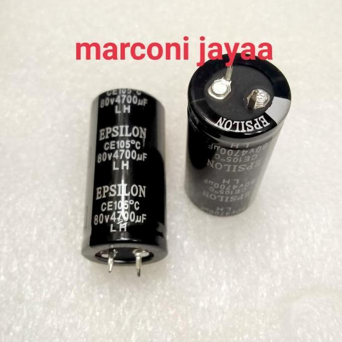 KAPASITOR ELCO 4700UF 80VOLT EPSILON 50X25 TERBATAS