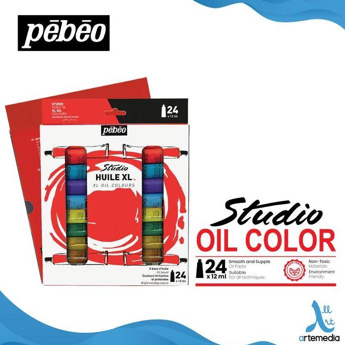 Cat Minyak Pebeo Studio Oil Paint 24x12ml Tube Set Diskon