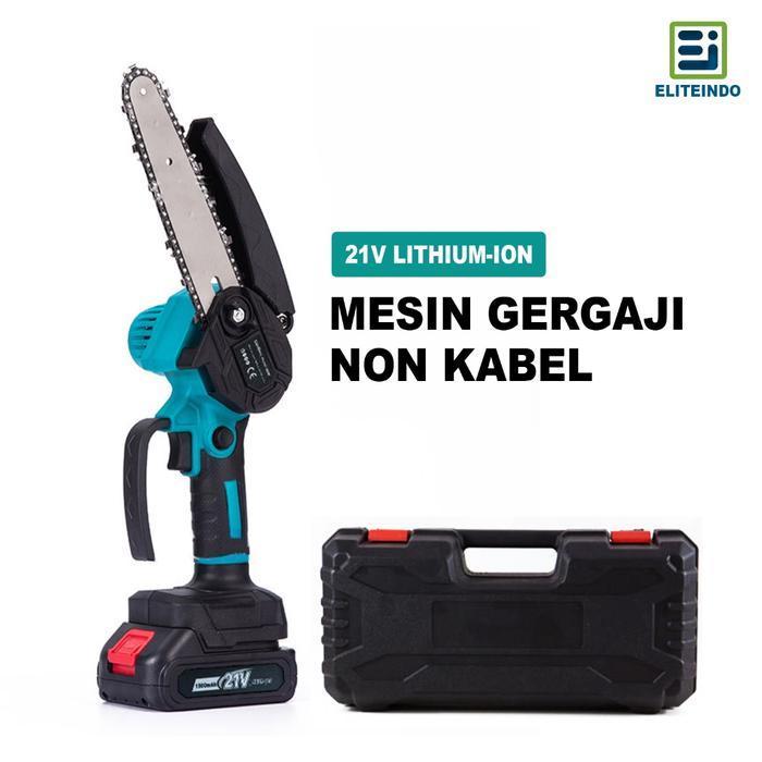 CHAINSAW CORDLESS 6inch CHAINSAW BATERAI 20V DAGMARA KAMOLEE