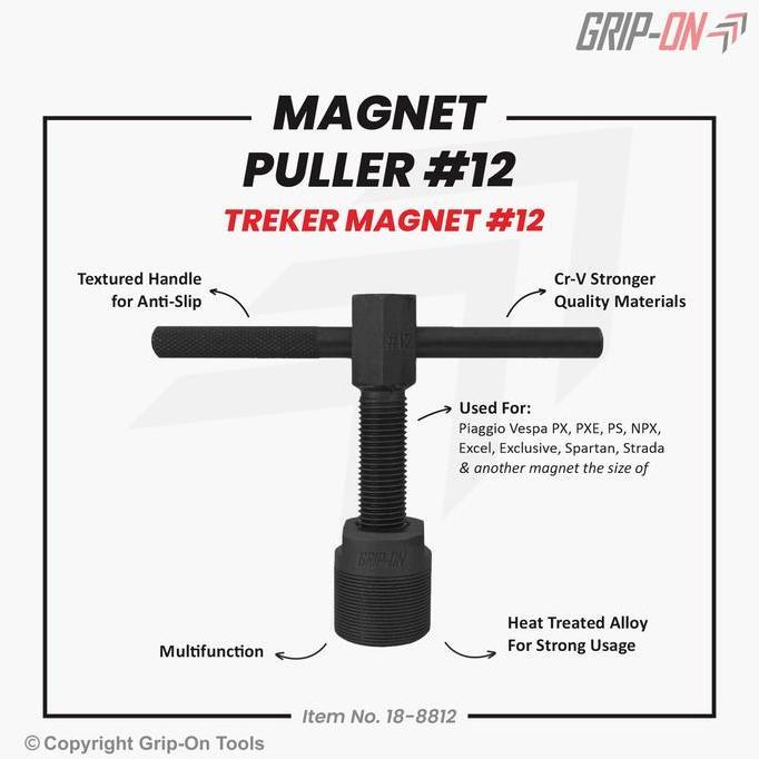 Tools- Grip-On Treker Magnet No 12 Vespa Magnet Puller #12 Piaggio Px Grip On