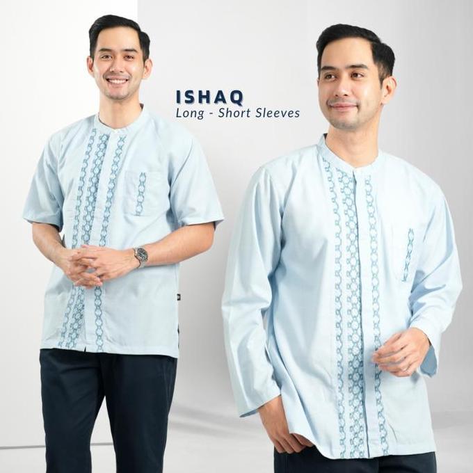Boyx- Muslimadani Baju Koko Ishaq Regular Koko Desa Lengan Pendek Dan Lengan Panjang Bordir Kemeja K