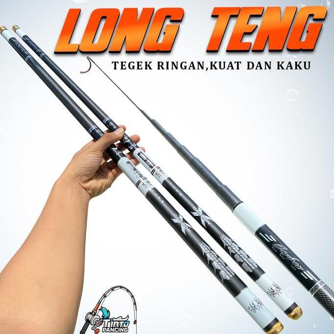 Joran Tegek LONG TENG Carbon Import Action Kaku Harga Murah Ros Panjang