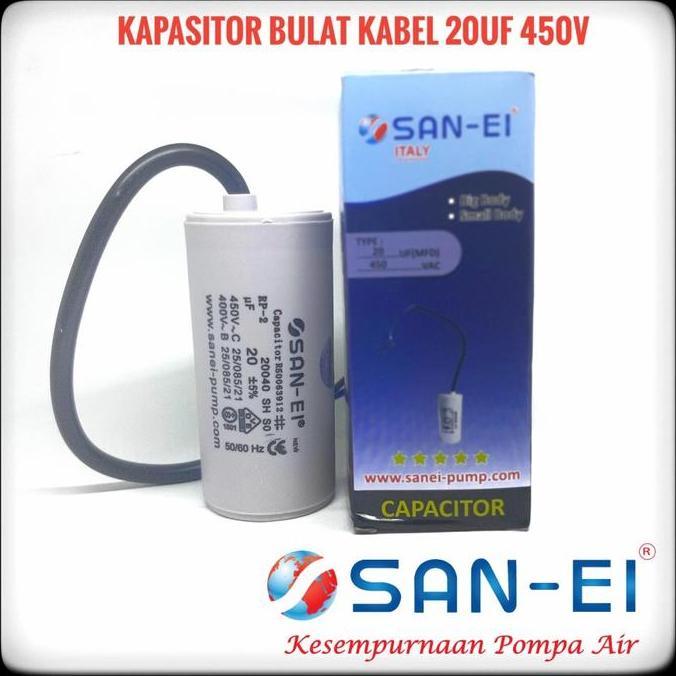 KAPASITOR BULAT / KABEL POMPA AIR 20UF READY