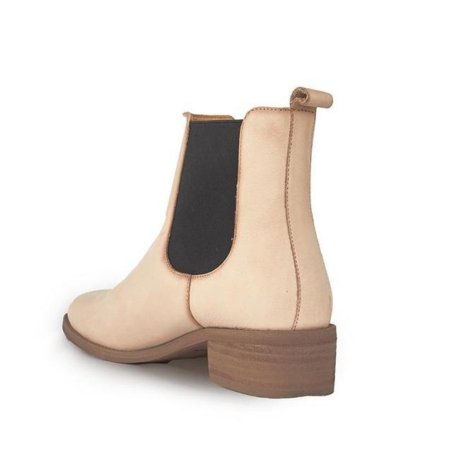 Sepatu Boots Wanita Kulit  Gino Mariani Airen Beige