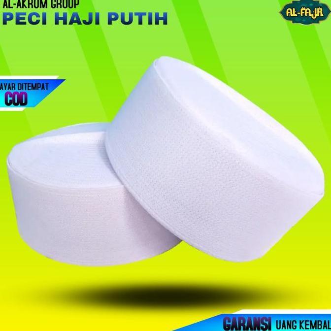 Boyx- Peci Songkok Kopiah Haji Putih Polos / Peci Assagofah Putih Polos