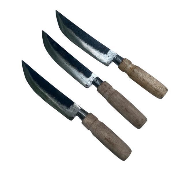 Anjas.Shop_ - Promo 3Pcs Pisau Dapur Set Pisau Daging Bahan Baja Pir Kitchenware Panjang 27Cm Knife 